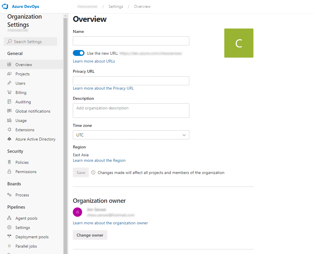 azure devops settings admin access
