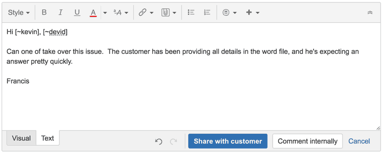 assigning new issue in Jira