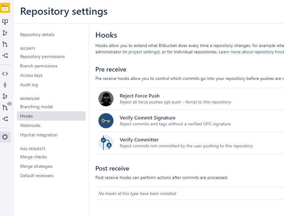 Hooks in Bitbucket