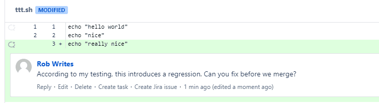 Pull requests in Jira and Bitbucket