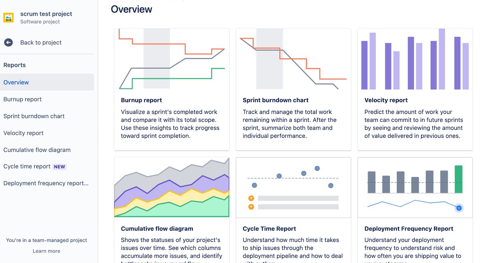 agile reporting overview 