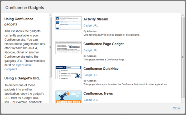 Connect Confluence Gadgets with Jira