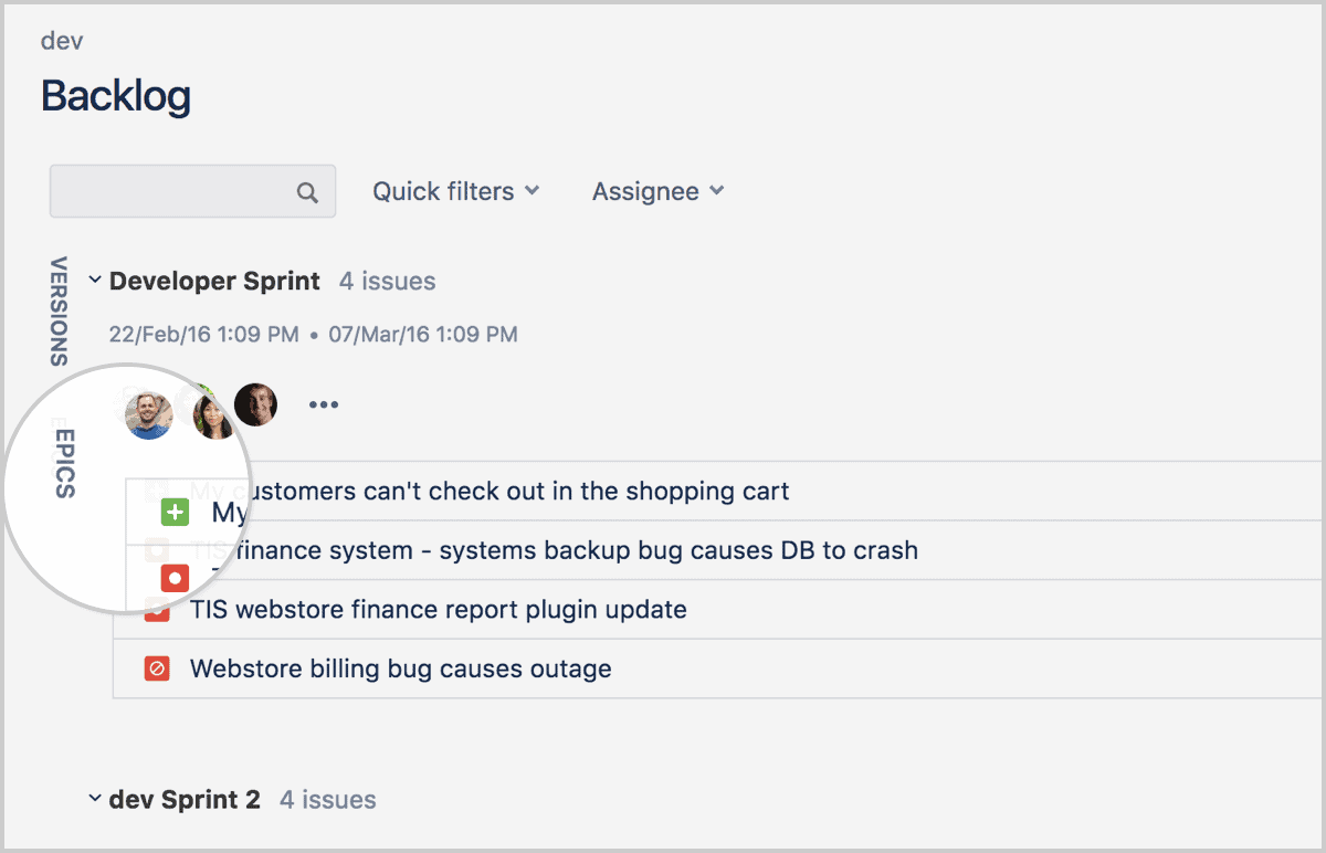 Developer Sprint Jira Epic
