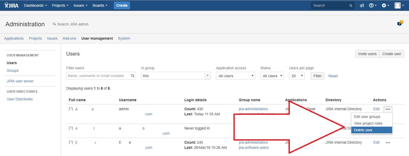 GDPR remove users from Jira