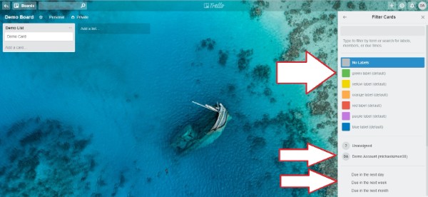 How to filter cards in Trello