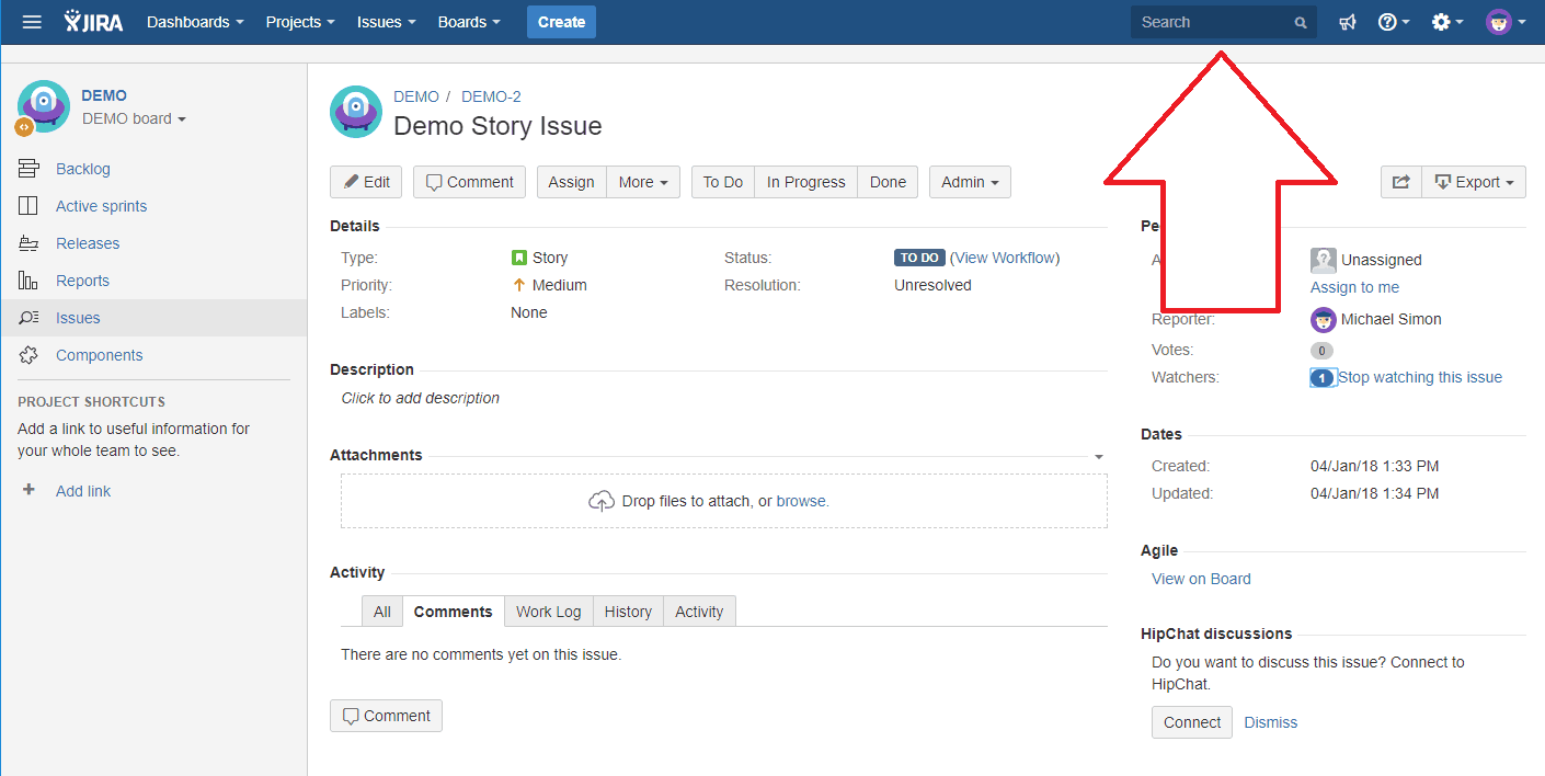 Search in Jira for GDPR
