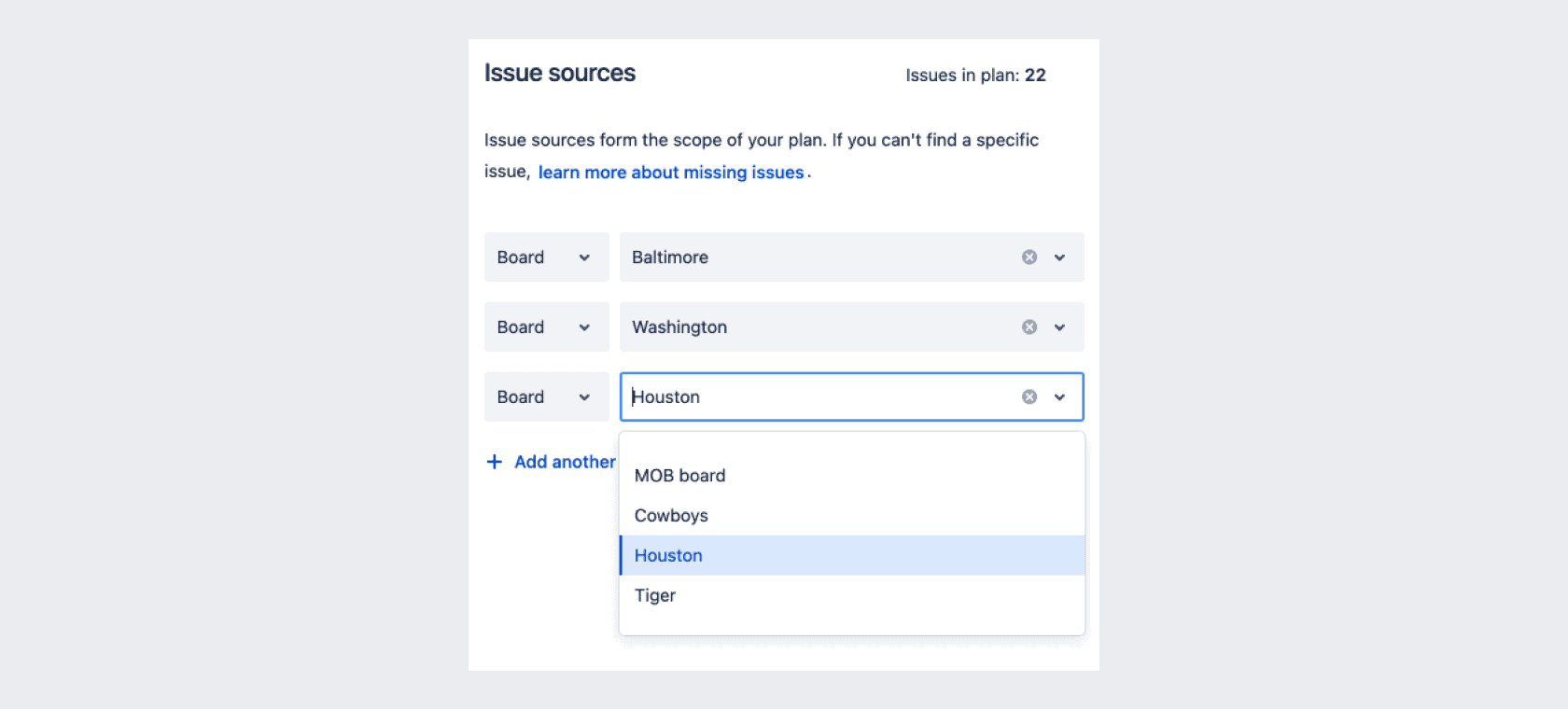 issue sources for advanced roadmap