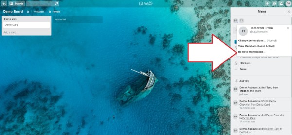 How to remove users in Trello
