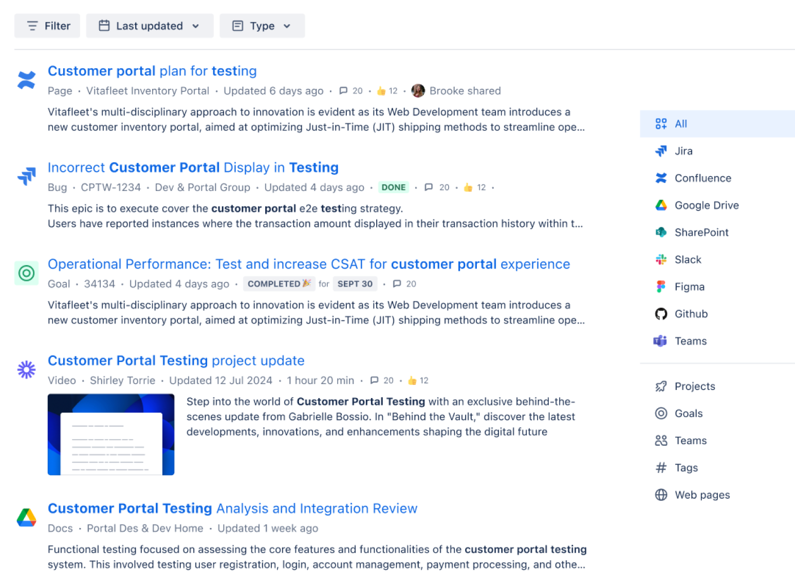 Atlassian Rovo Search