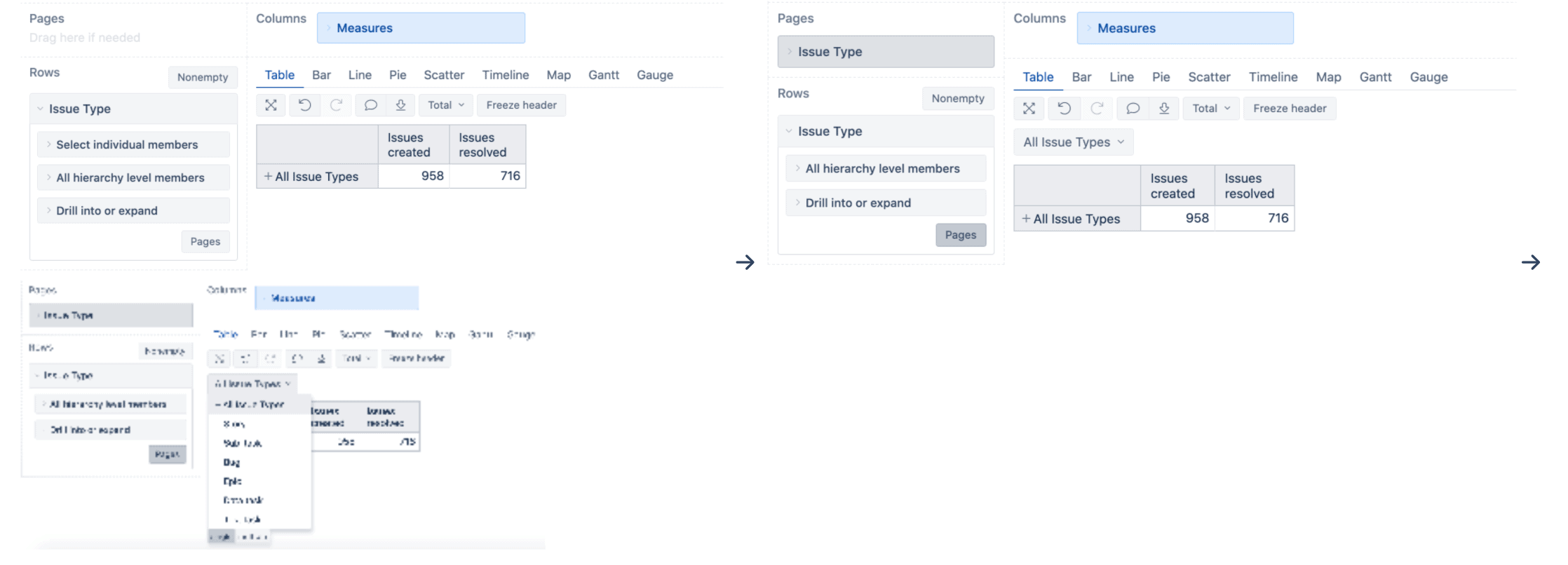 jira eazybi page menu