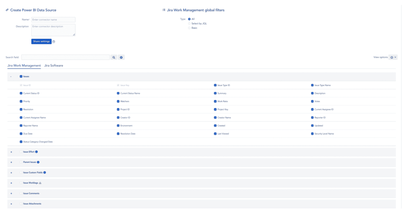 power bi data source for jira