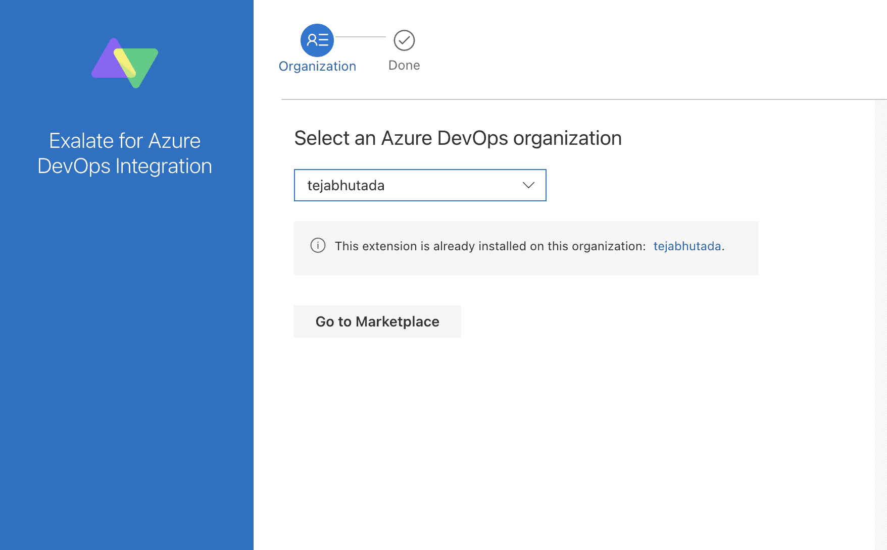install exalate for azure devops 