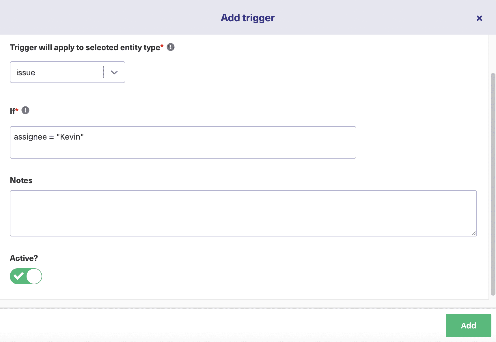 Triggers in Jira