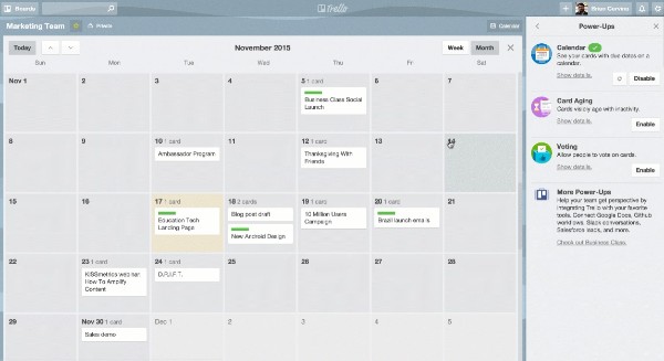 Trello Calendar Power-up