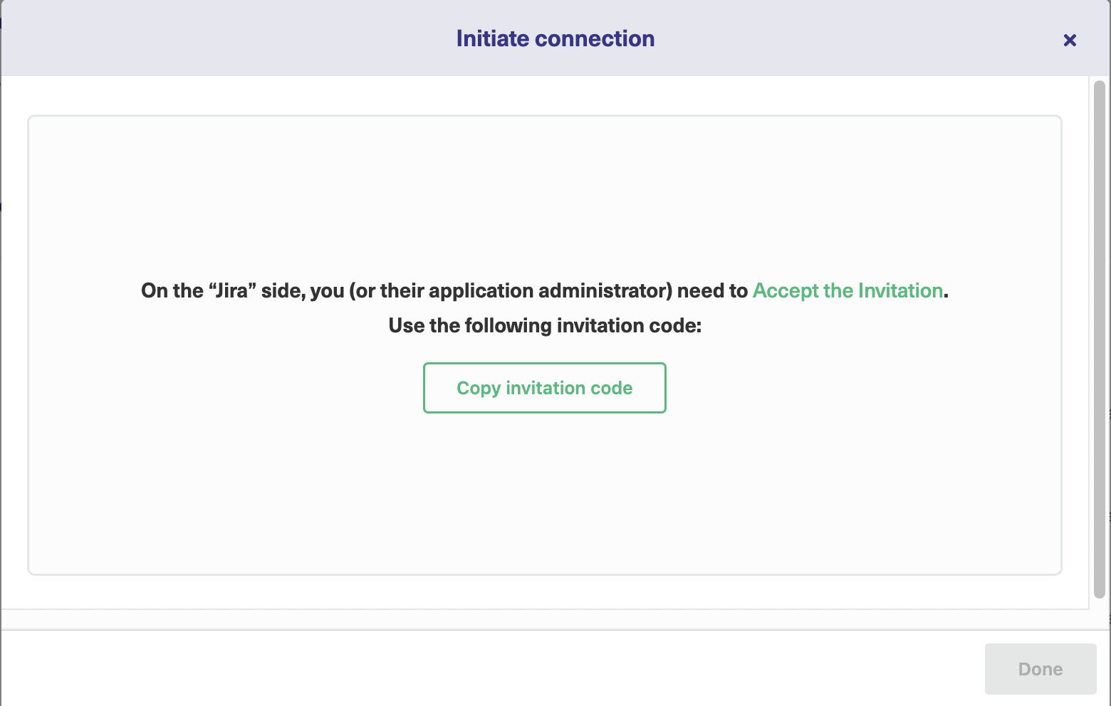 copy exalate invitation code 