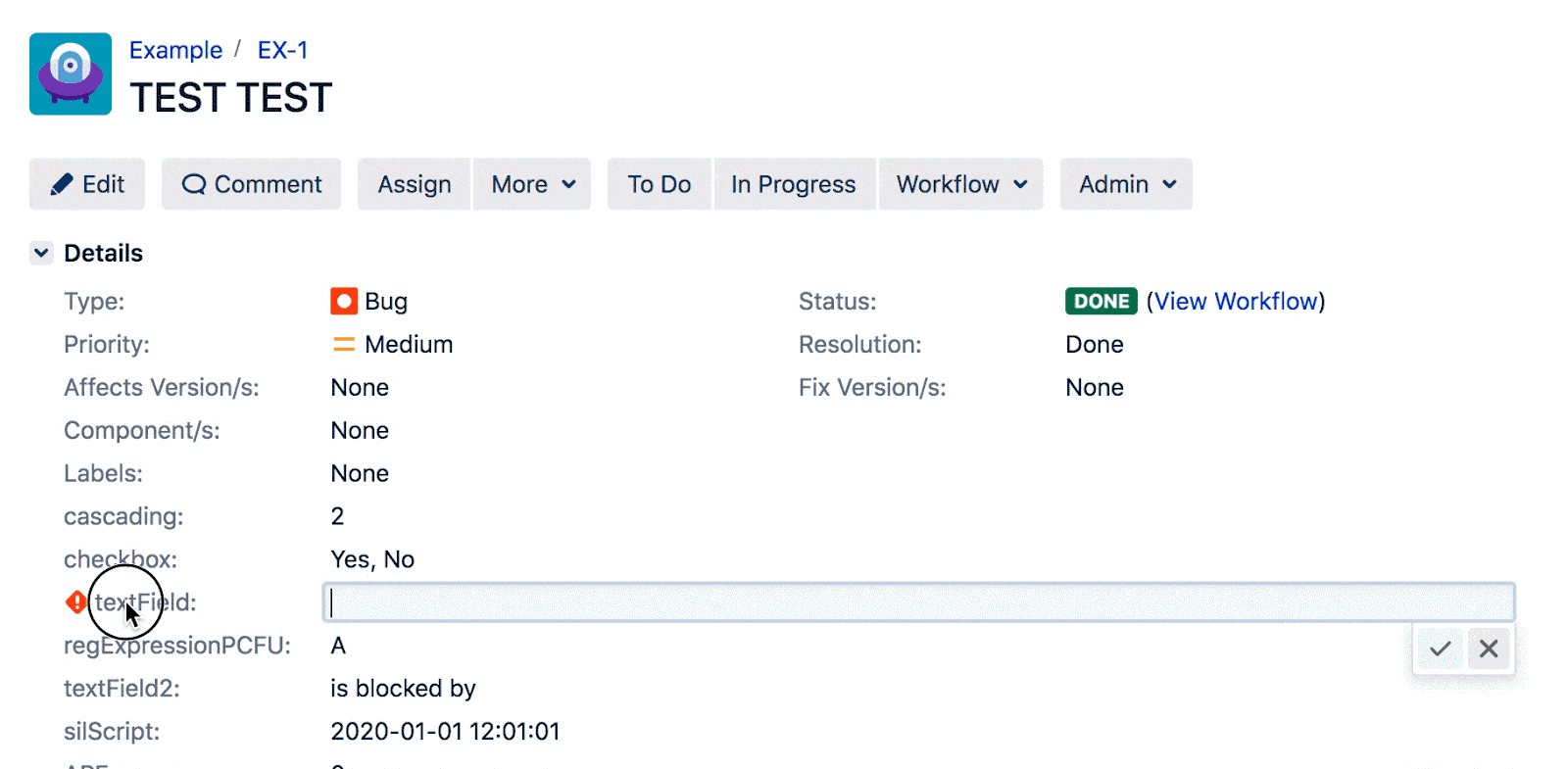 filed manipulation in power scripts for jira