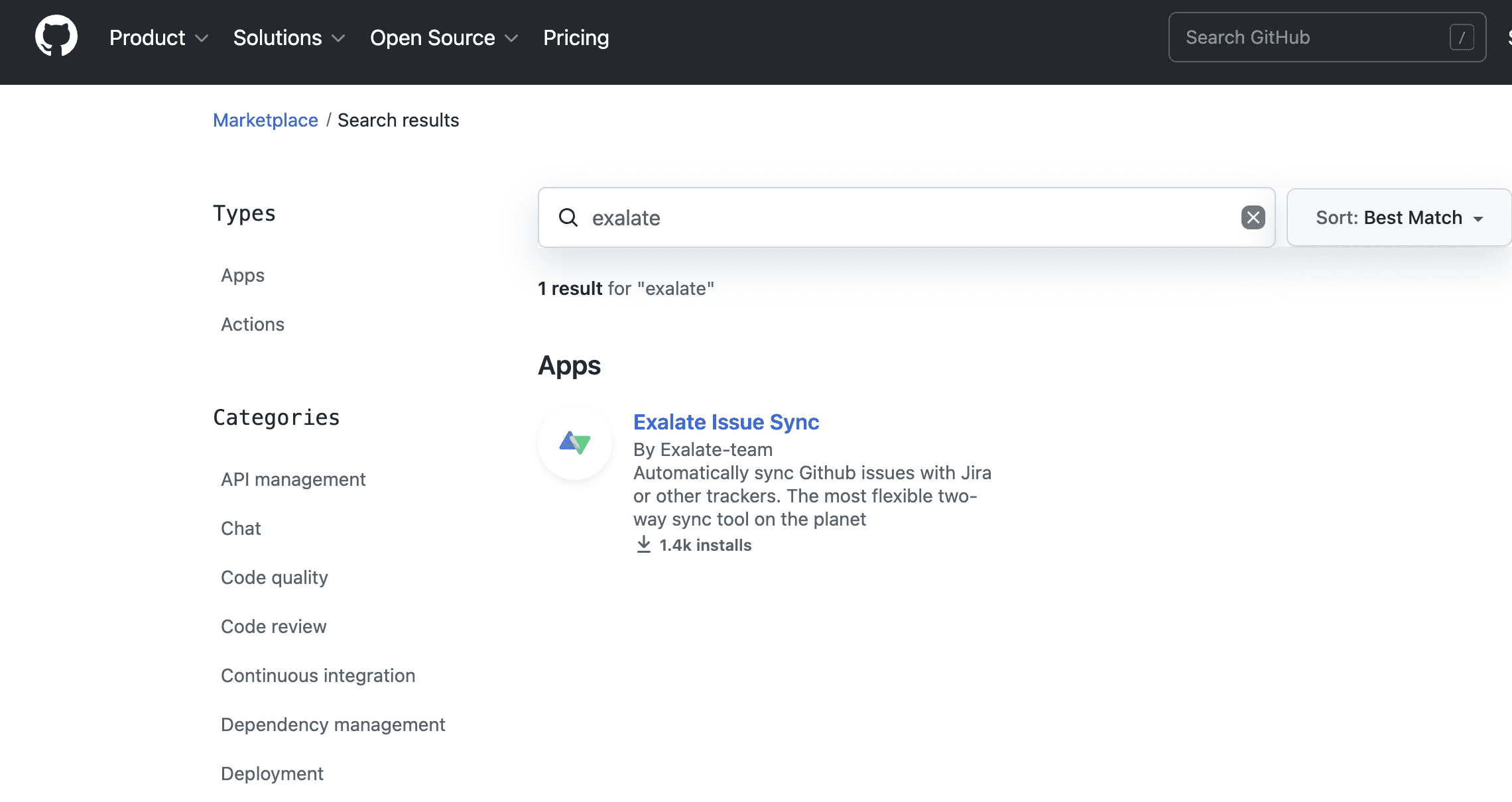 Exalate for GitHub enterprise 