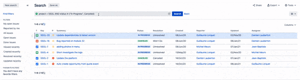 Jira advanced search mode 