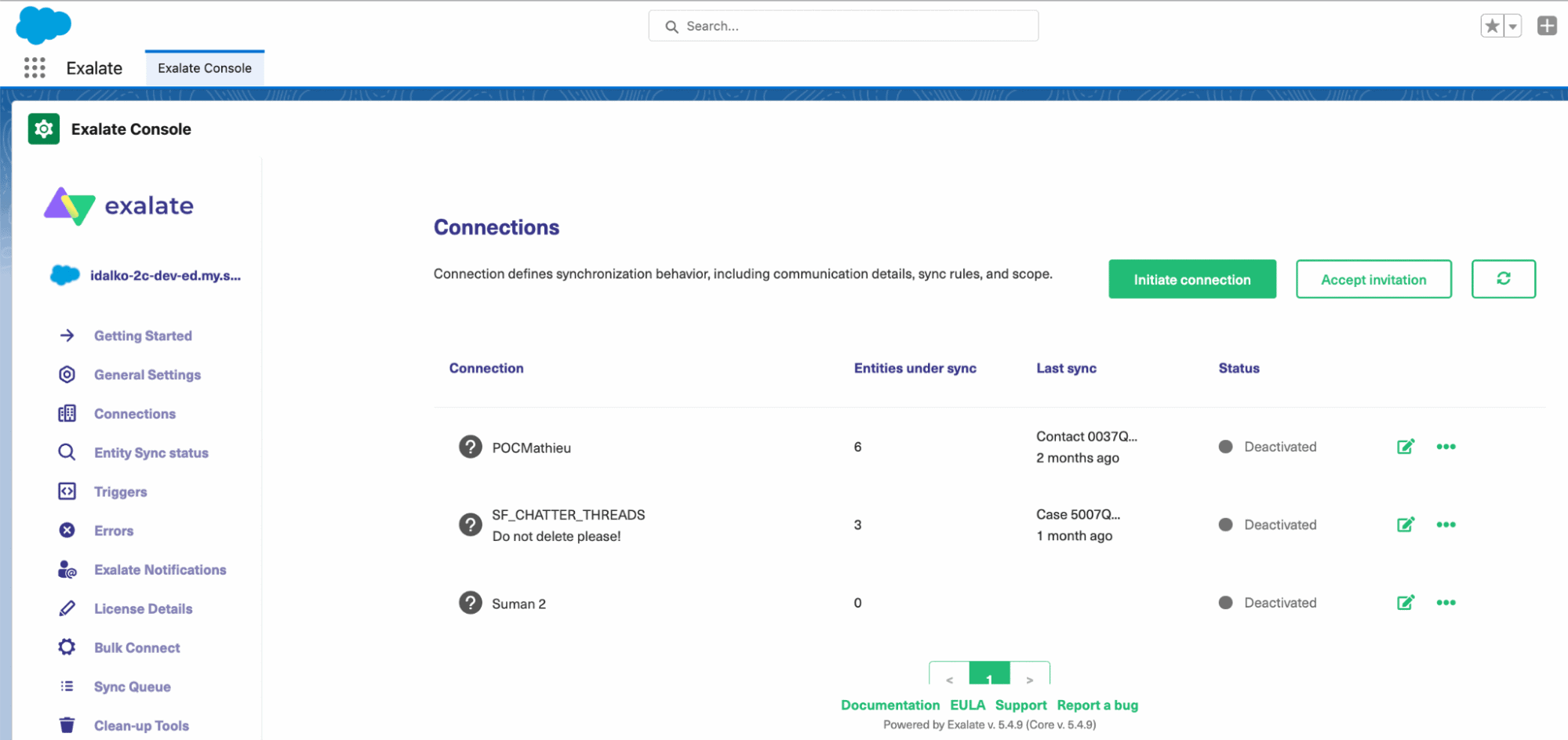 initiate a Jira Salesforce connection 