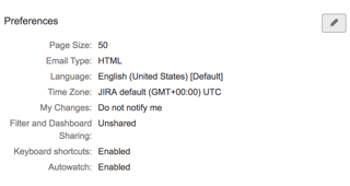 jira setting preferences