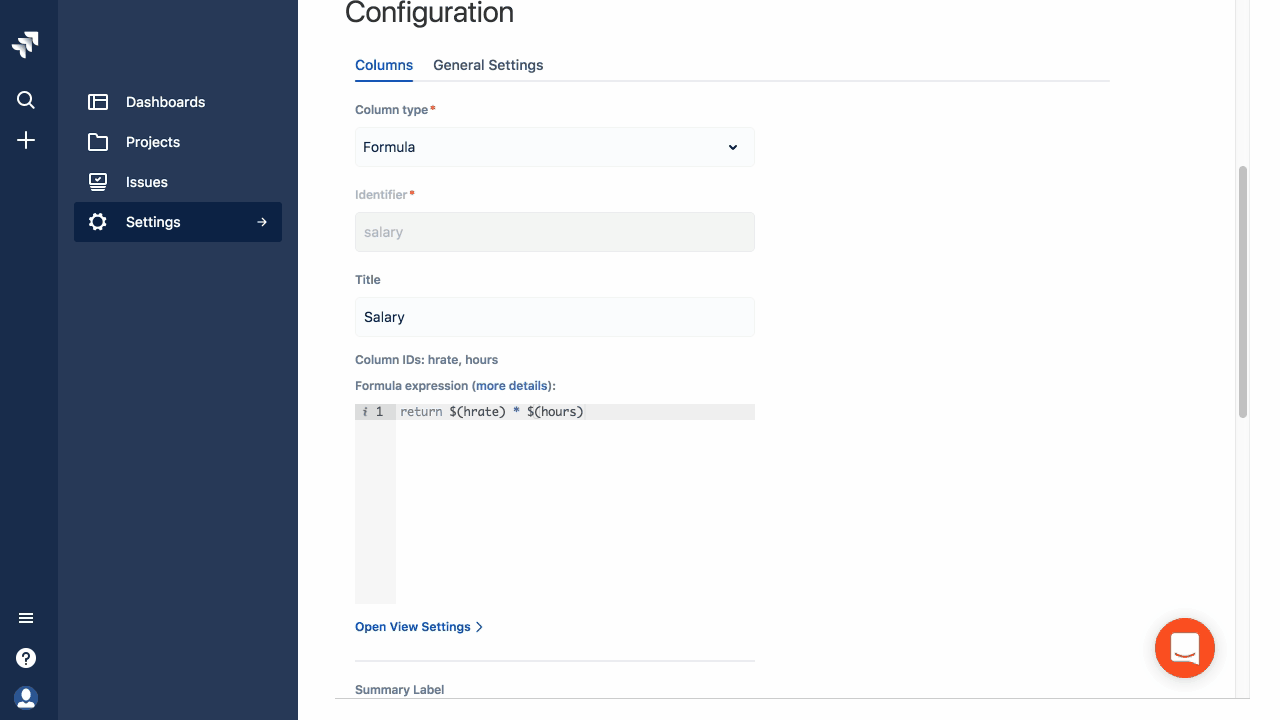 Table Grid Editor Aggregations in Jira issue