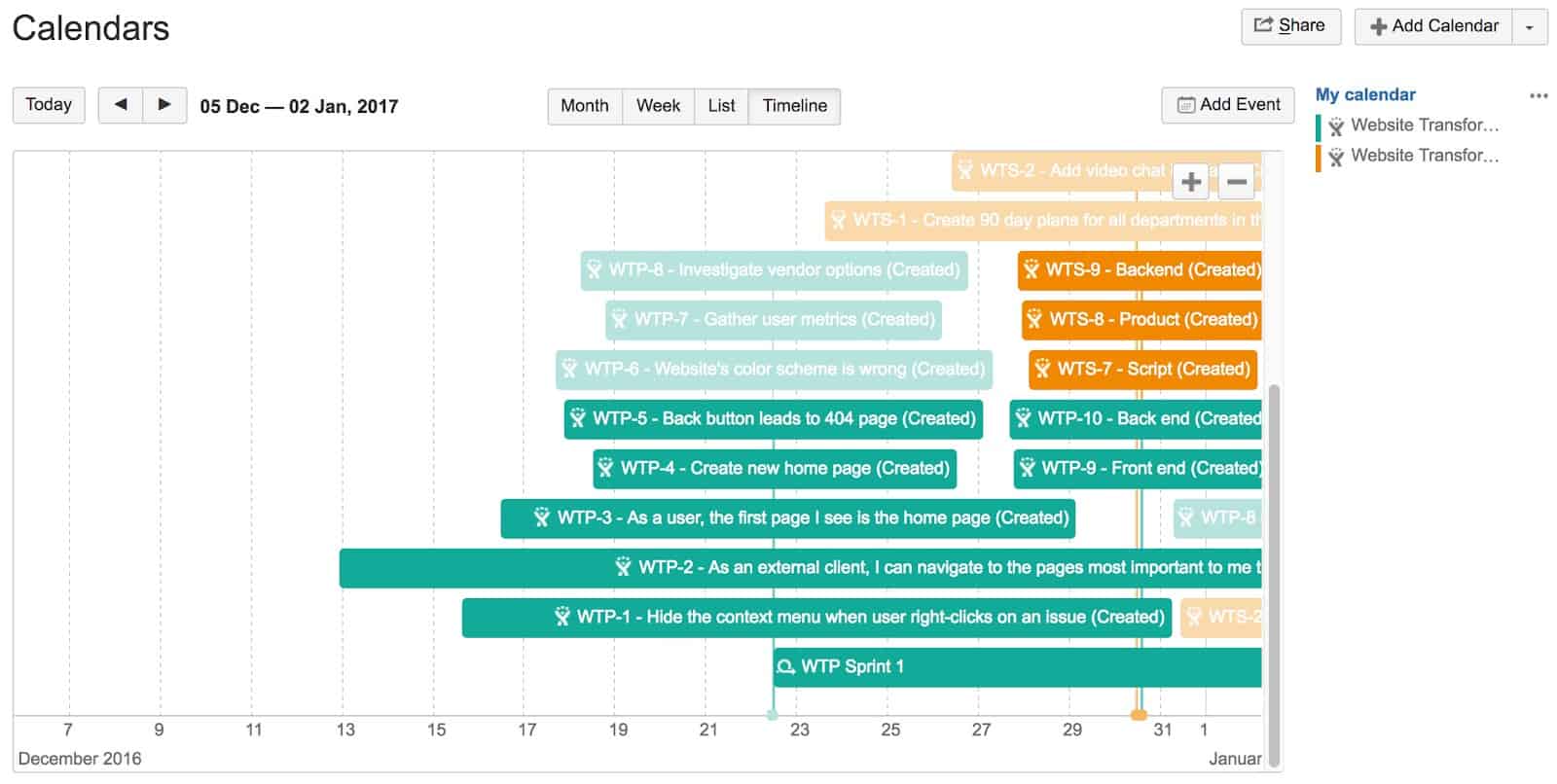 calendars for Confluence