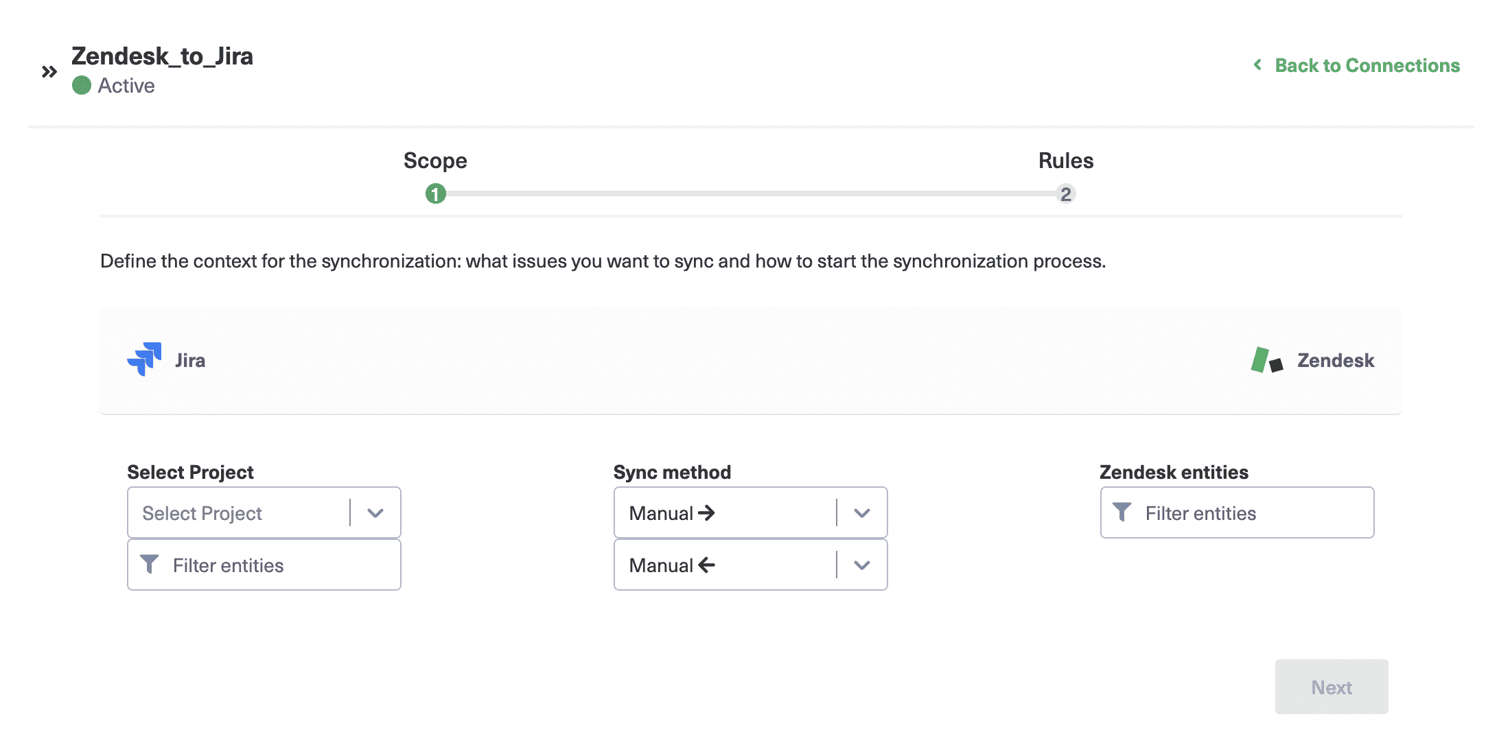 jira Zendesk sync scope 