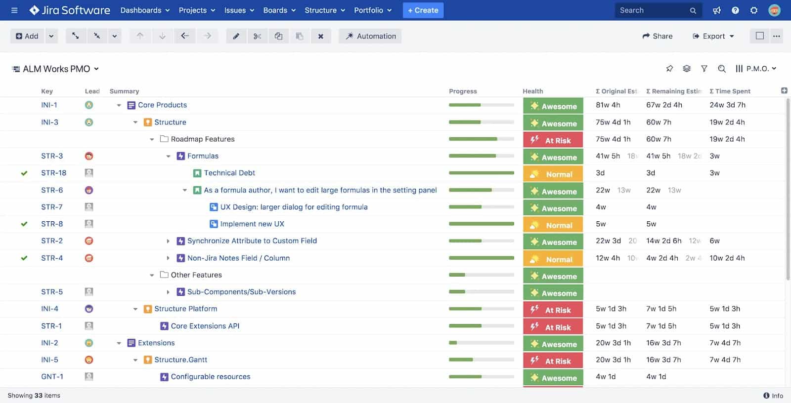 jira app structure for jira