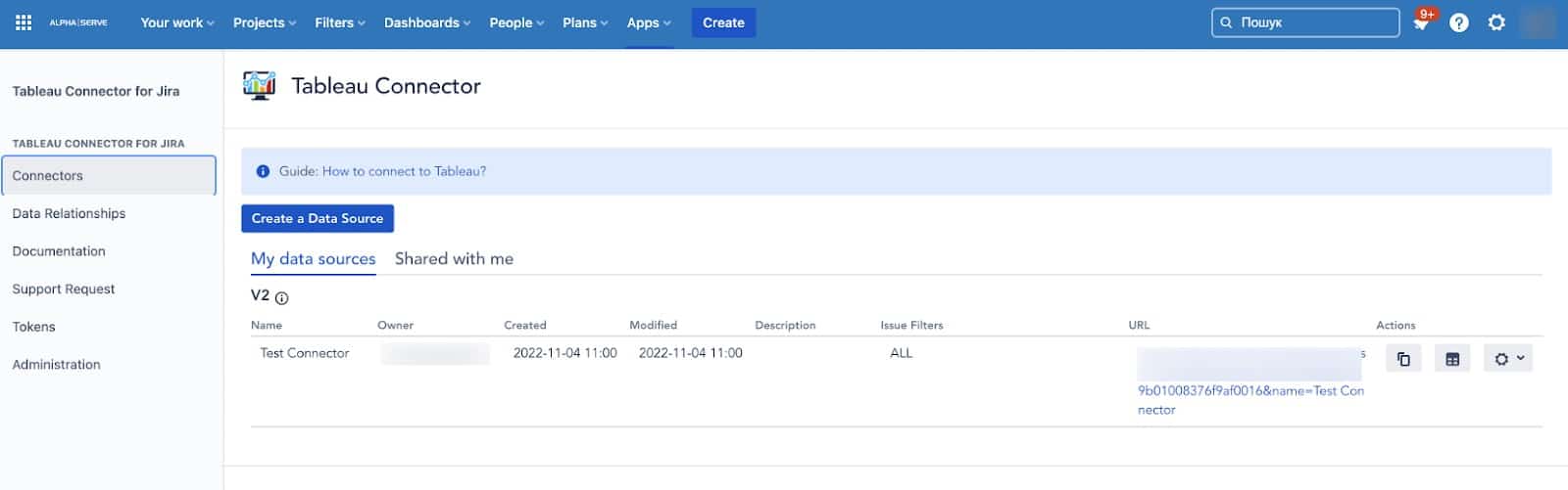 tableau connector for Jira