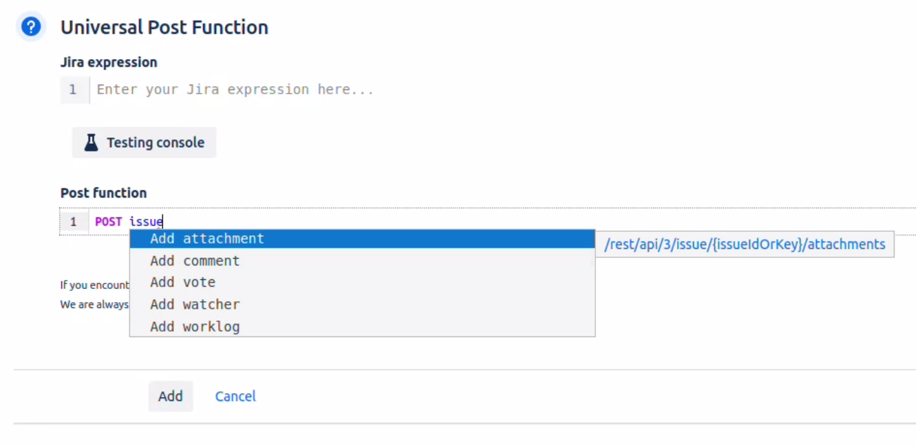 universal post funtion
