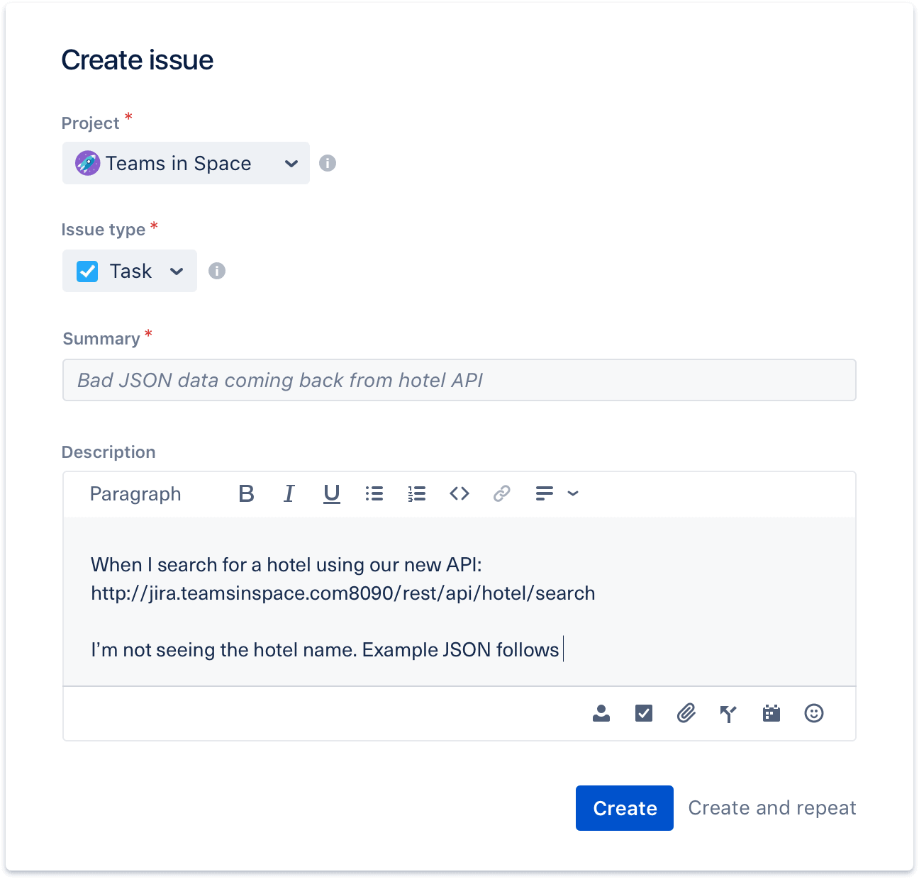 reporting bugs in Jira