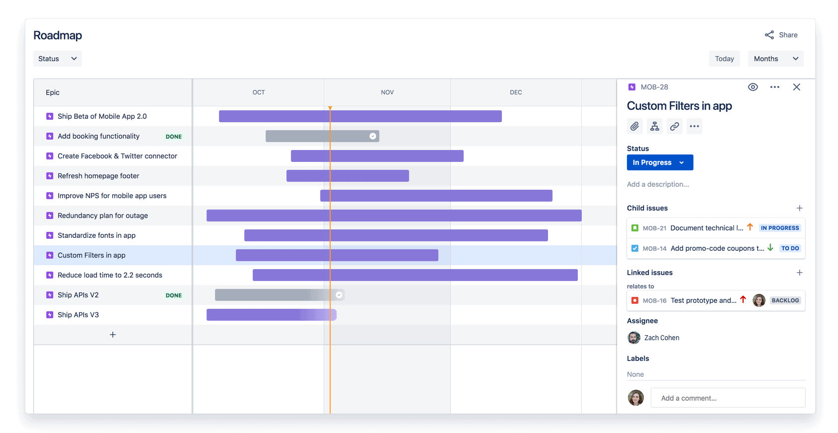 Jira roadmap
