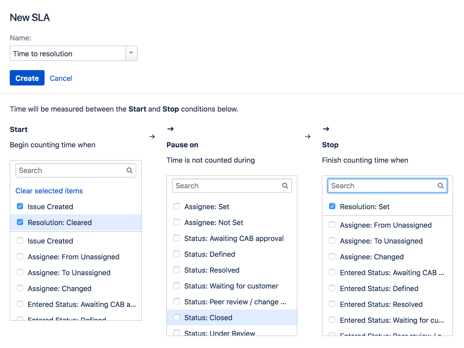 create sla in Jira Service Management 