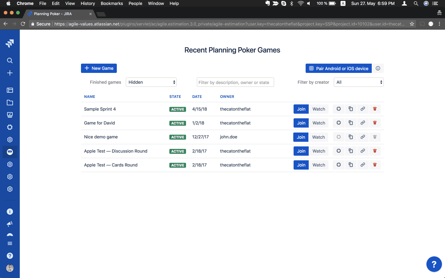 Planning Poker Jira app