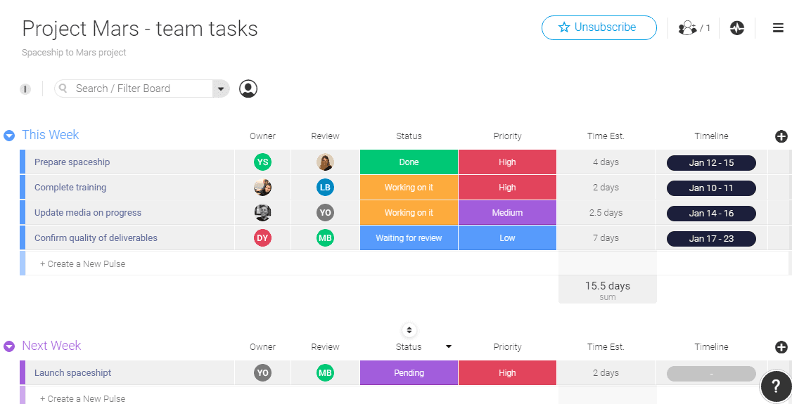 Monday as an easy alternative to Jira