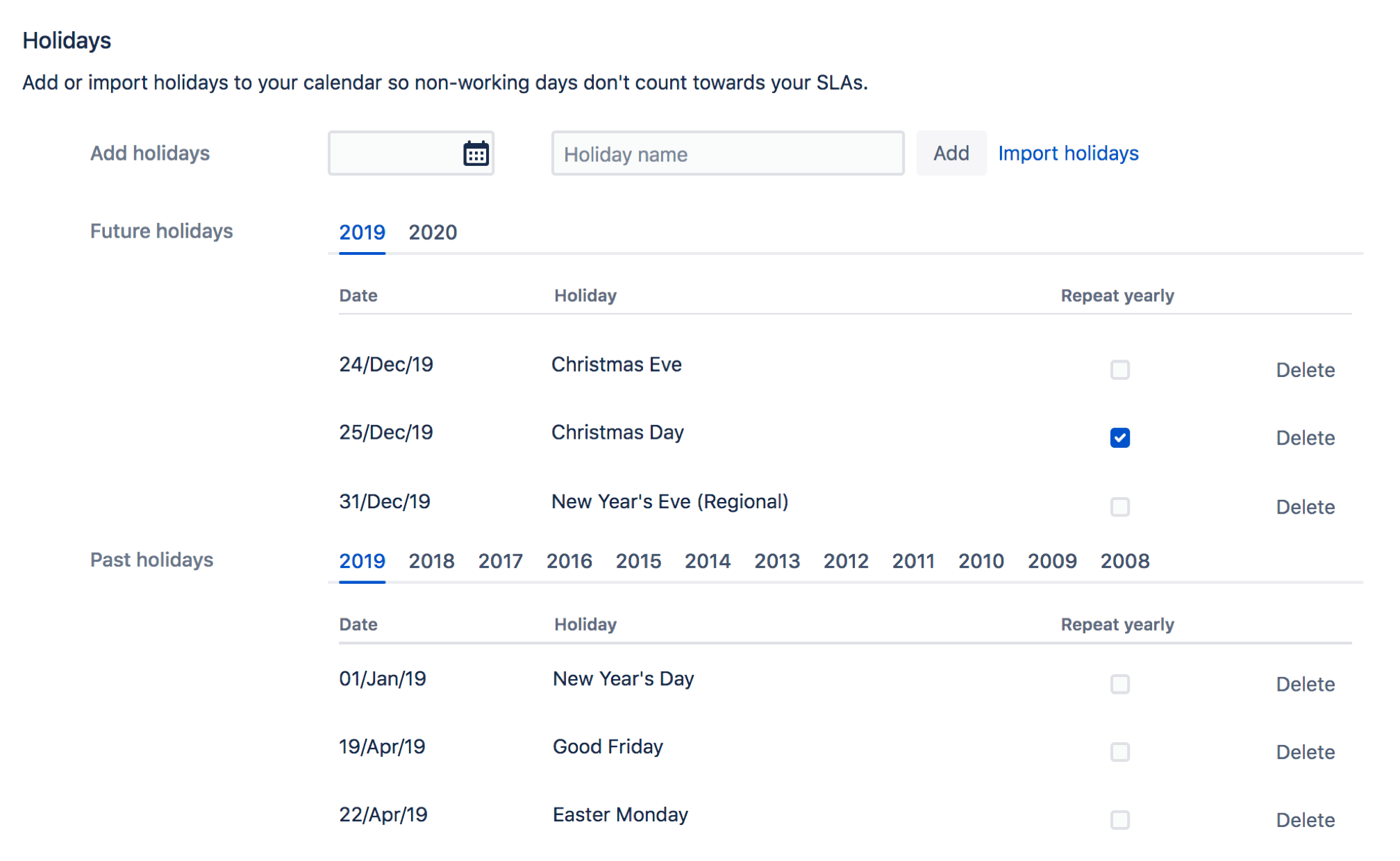 set up jira sla calendar