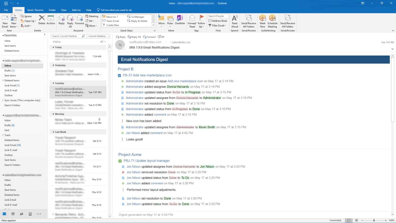 email notification digest for jira
