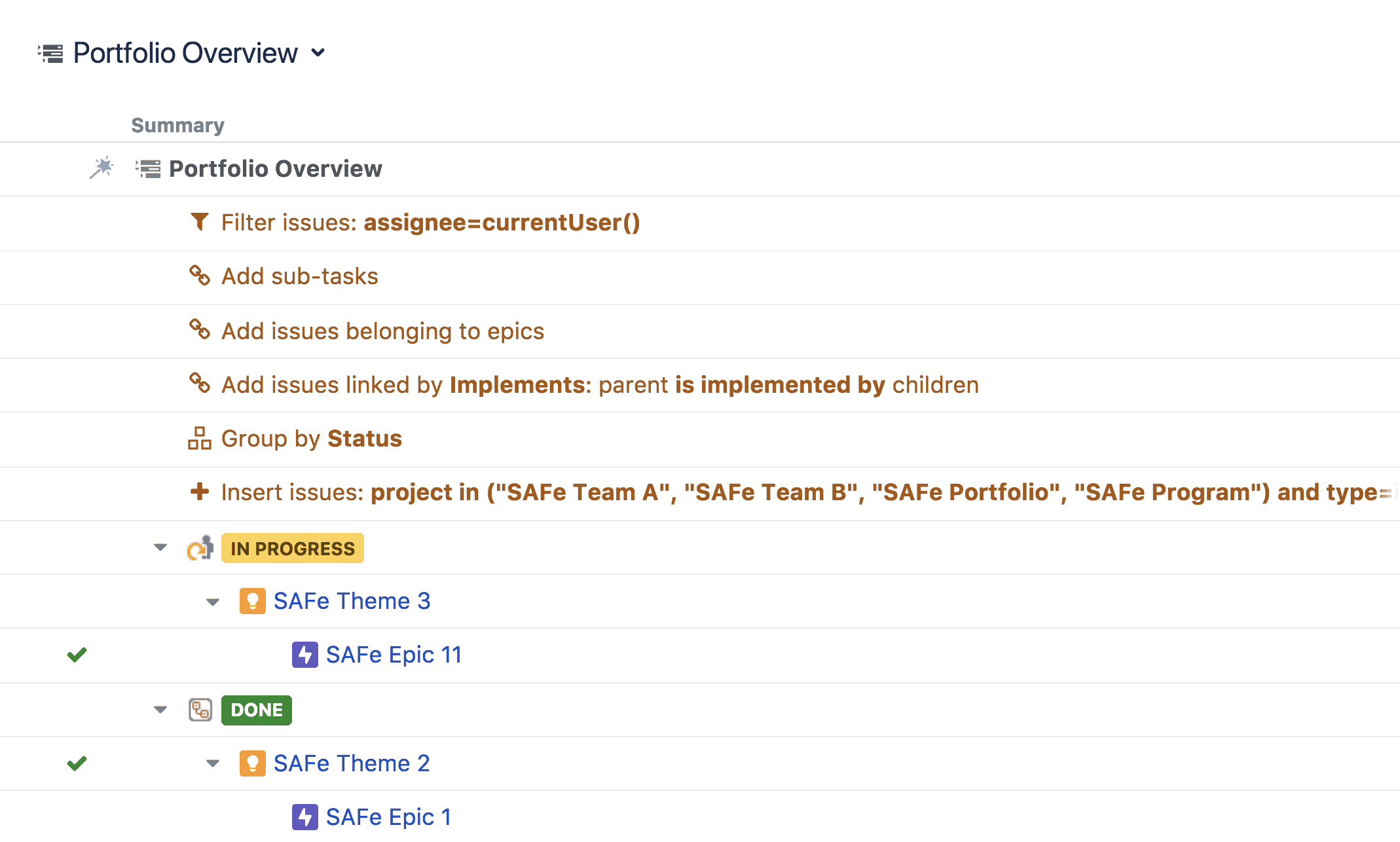 Structure for jira automation