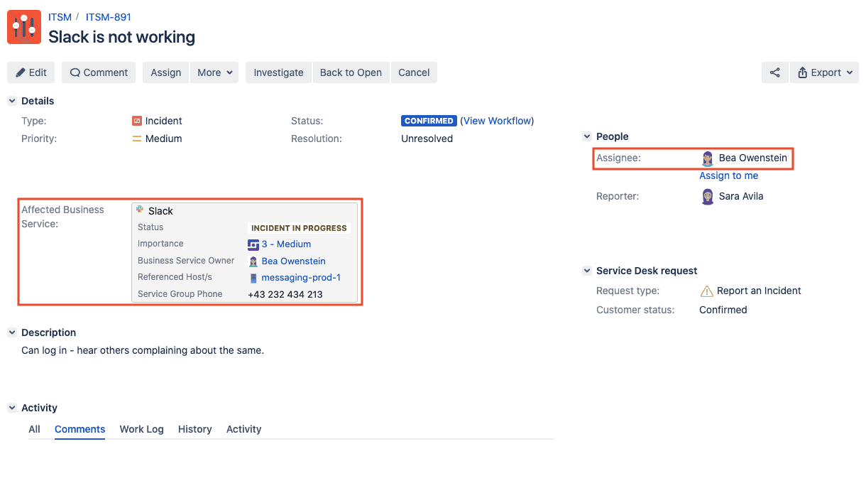 jira asset management incident 