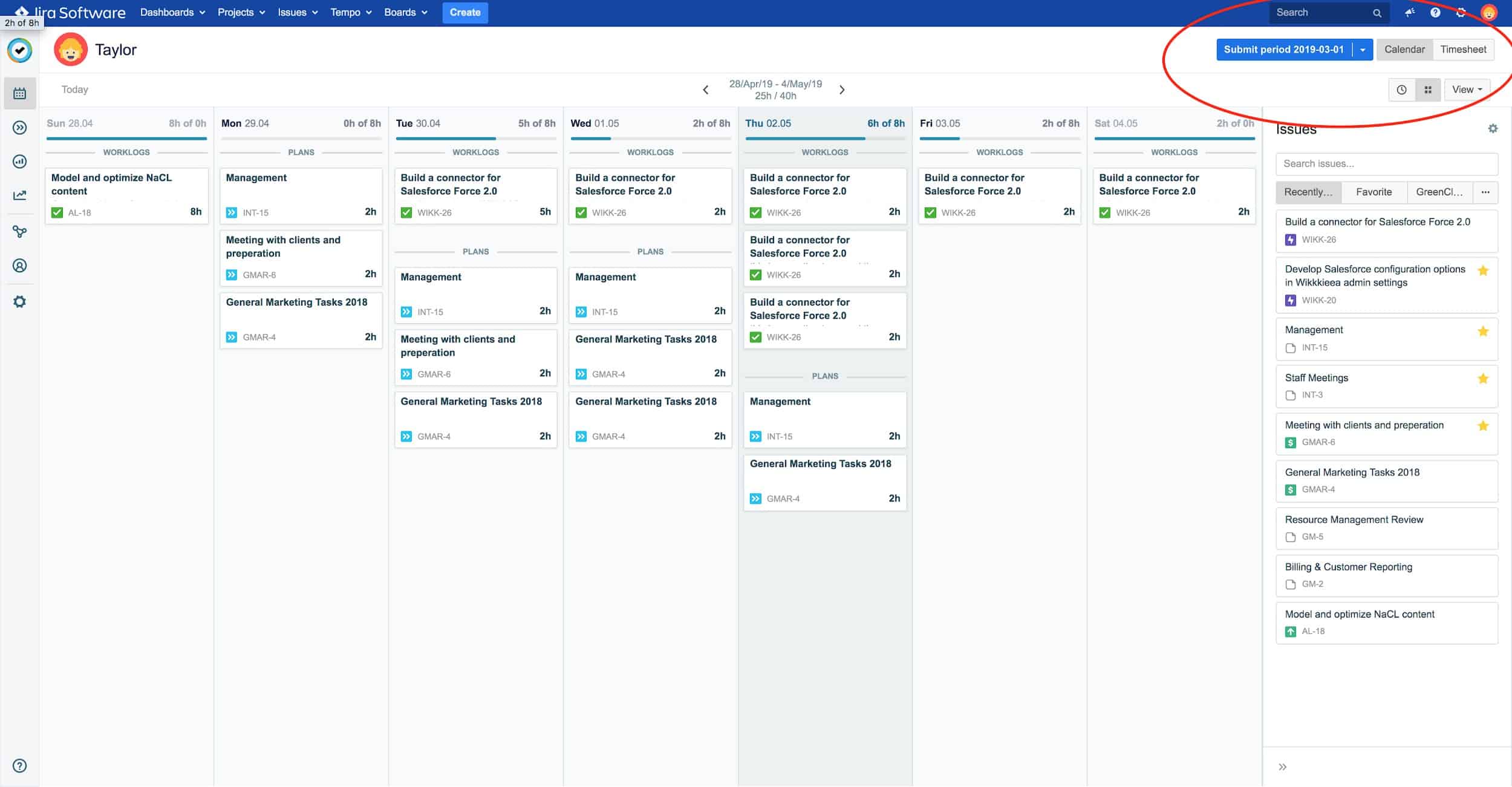 Jira time sheet view