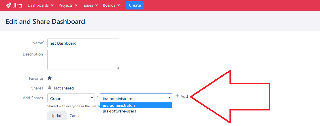 How to share Jira dashboard