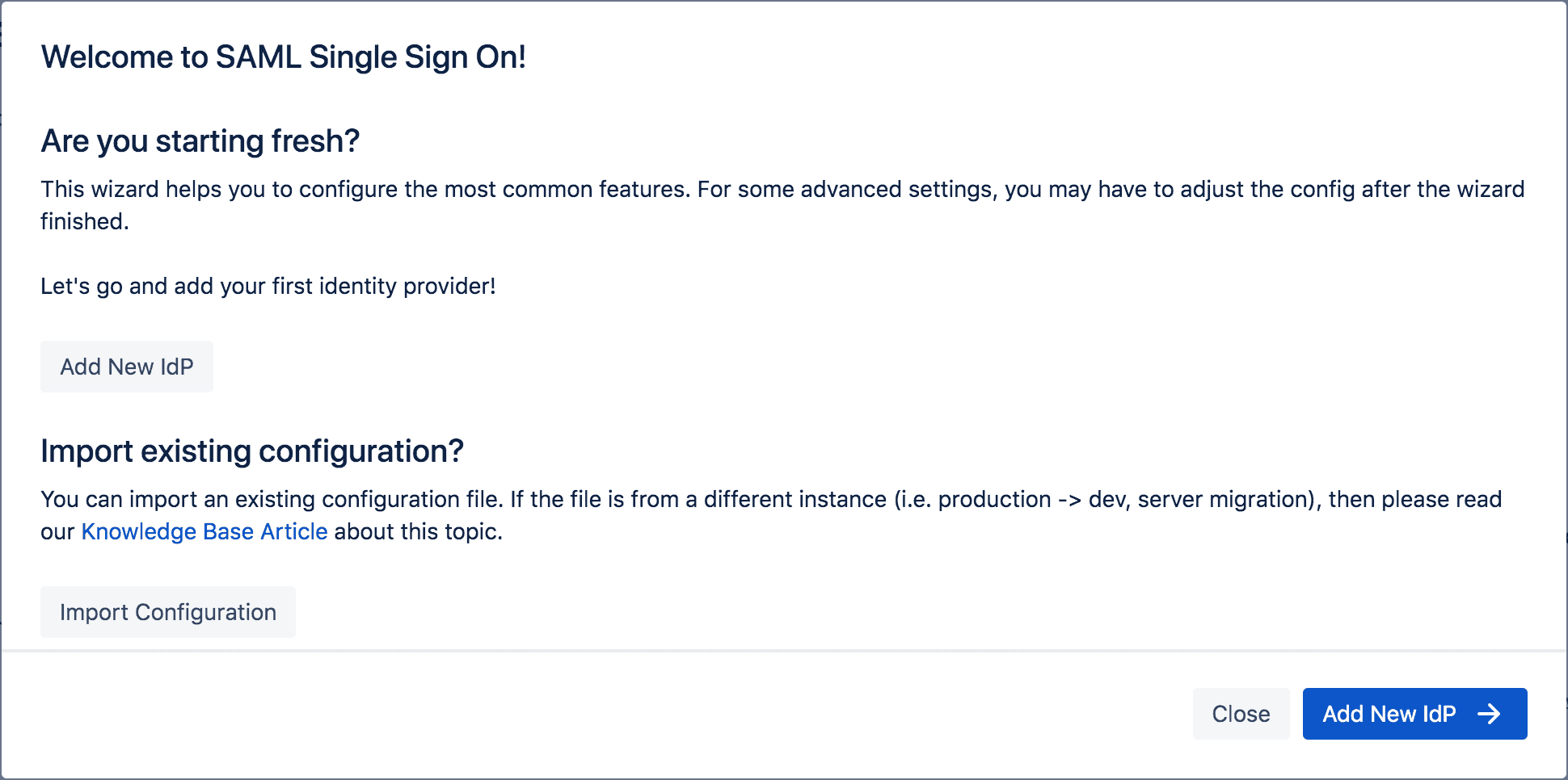 Jira SAML SSO configuration wizard 