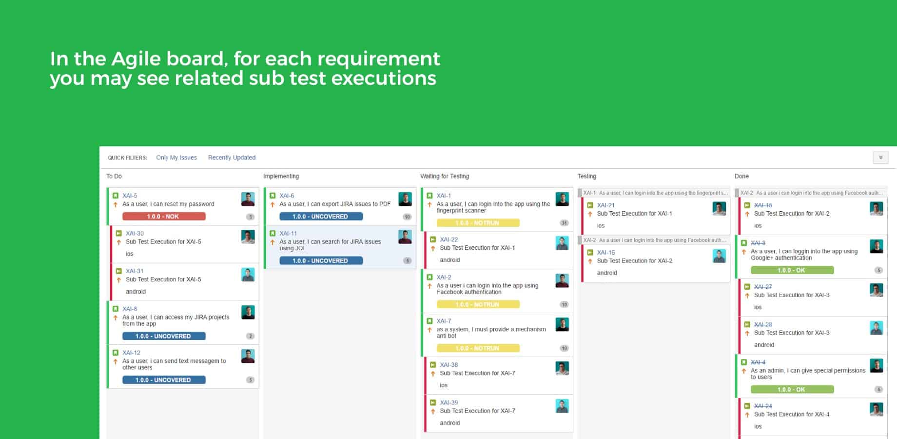 xray agile board for jira 