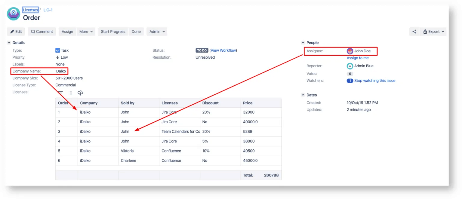 jira table grid value placeholders 