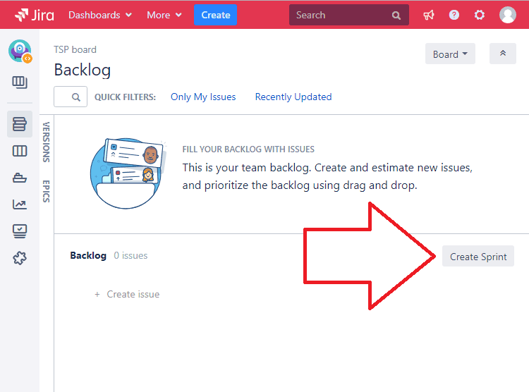 create sprint in Jira