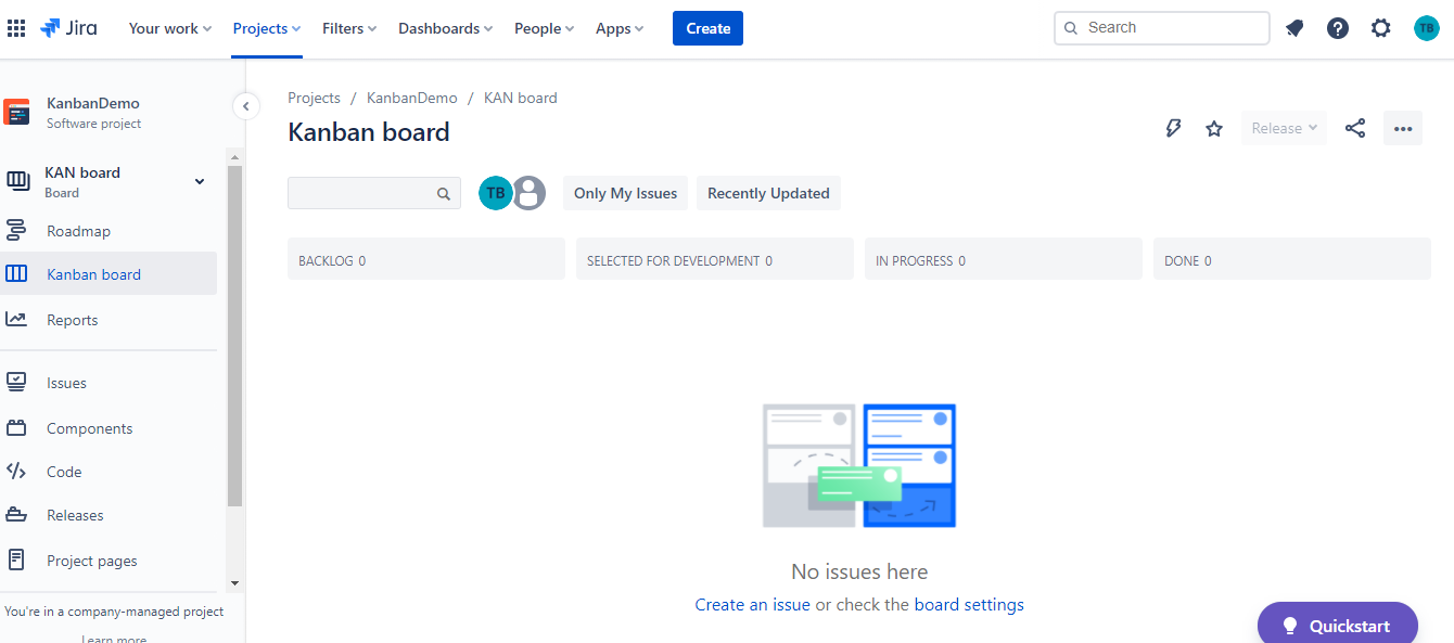 kanban board in jira