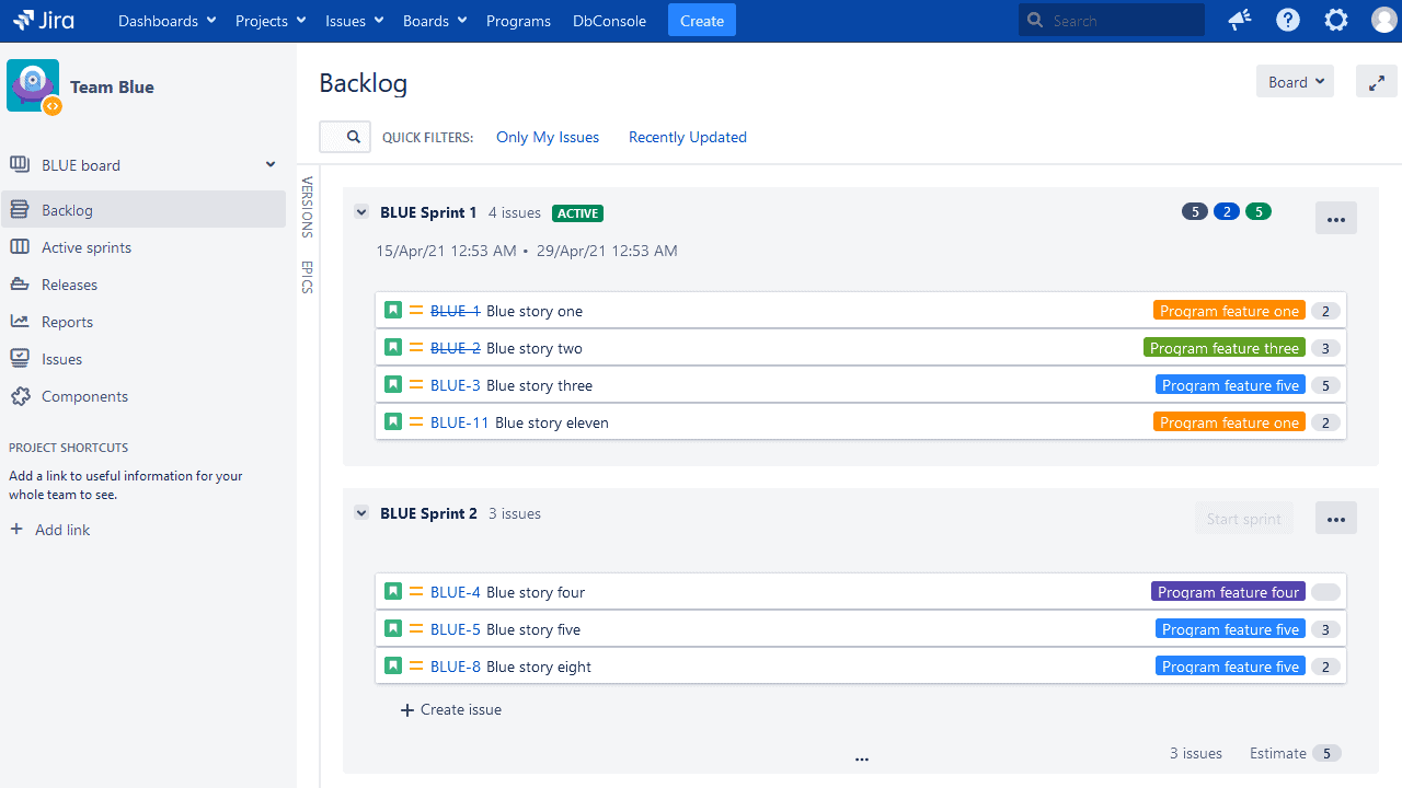 drag jira story to sprint 