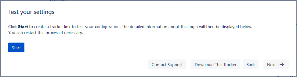 test settings in SAML 