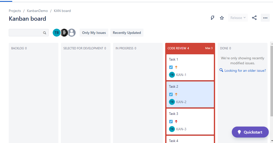 move issues in Kanban for jira