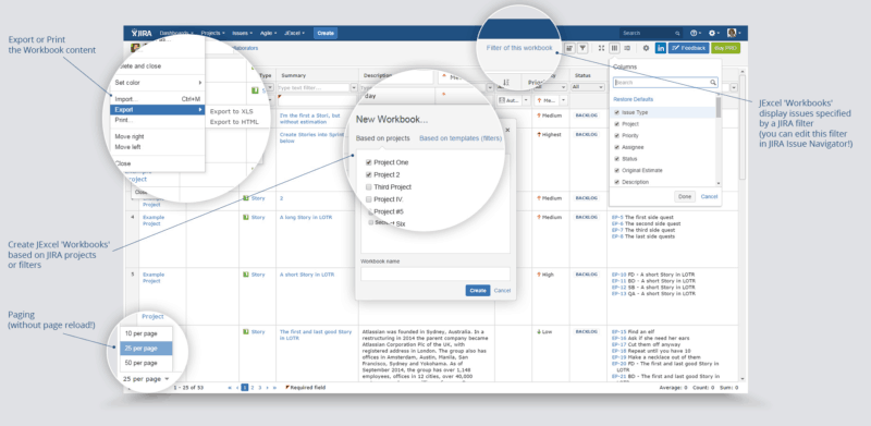Excel for Jira free add-on